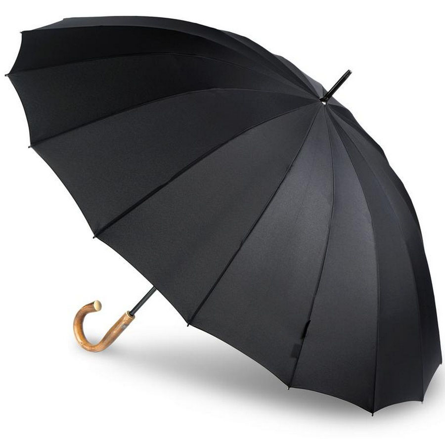 Зонт-трость Bugatti механический DOORMAN UNI BLACK 71763001BU