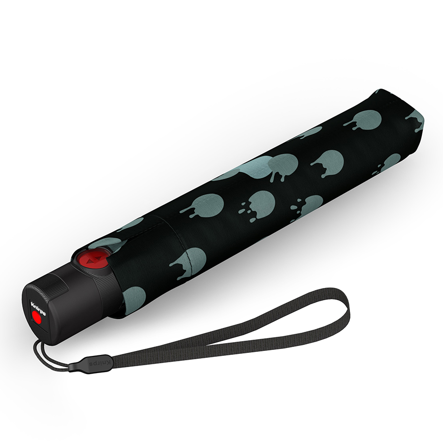 Зонт Knirps автомат U.200 Ultra Light Medium Duomatic RAINYDAY BLACK — изображение 3