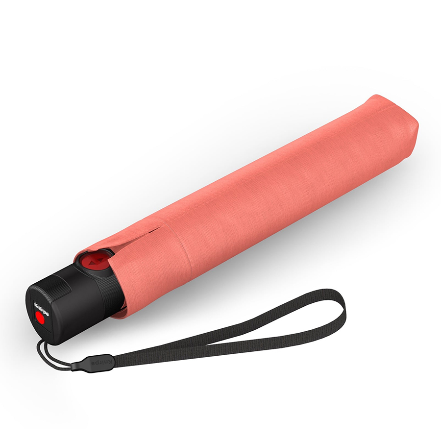 Зонт Knirps автомат U.200 Ultra Light Medium Duomatic SALMON WITH BLACK COATING — изображение 4