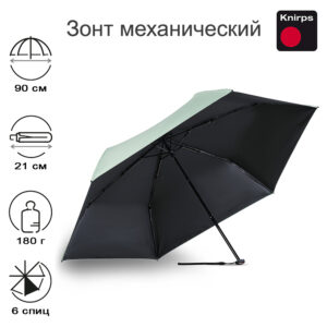 Зонт Knirps механический US.050 Ultra Light Slim Manual WASABI UV COATING AND HEATSHIELD