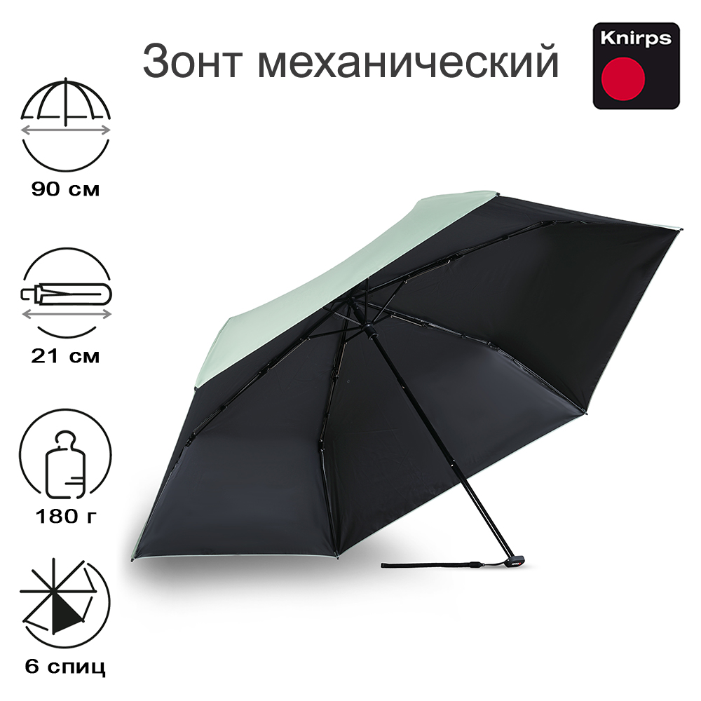 Зонт Knirps механический US.050 Ultra Light Slim Manual WASABI UV COATING AND HEATSHIELD