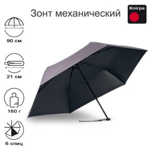 Зонт Knirps механический US.050 Ultra Light Slim Manual MAUVE WITH UV COATING AND HEATSHIELD