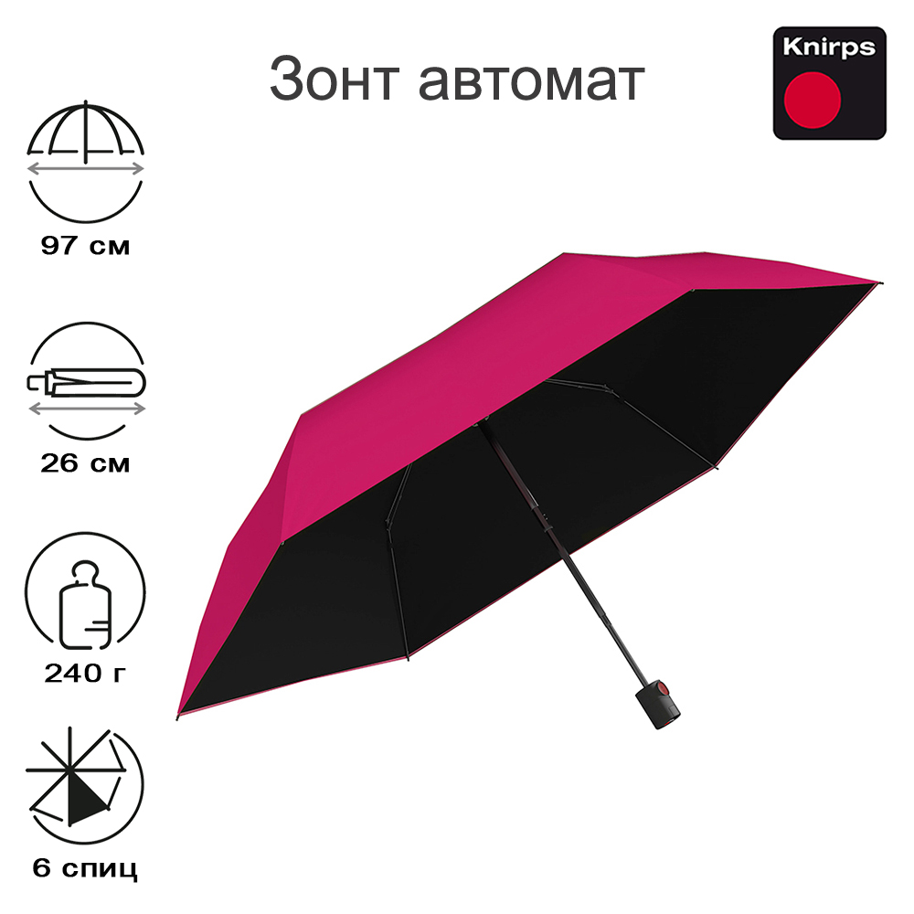 Зонт Knirps автомат U.200 Ultra Light Medium Duomatic LOVE WITH UV COATING AND HEATSHIELD