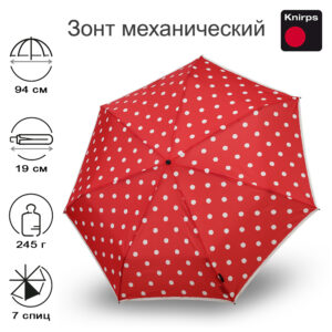 Зонт Knirps механический T.020 Small Manual DOT ART RED 9530204903