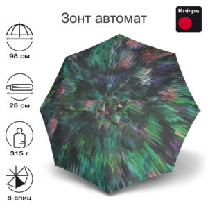 Зонт Knirps автомат T.200 Medium Duomatic PEACOOK GREEN
