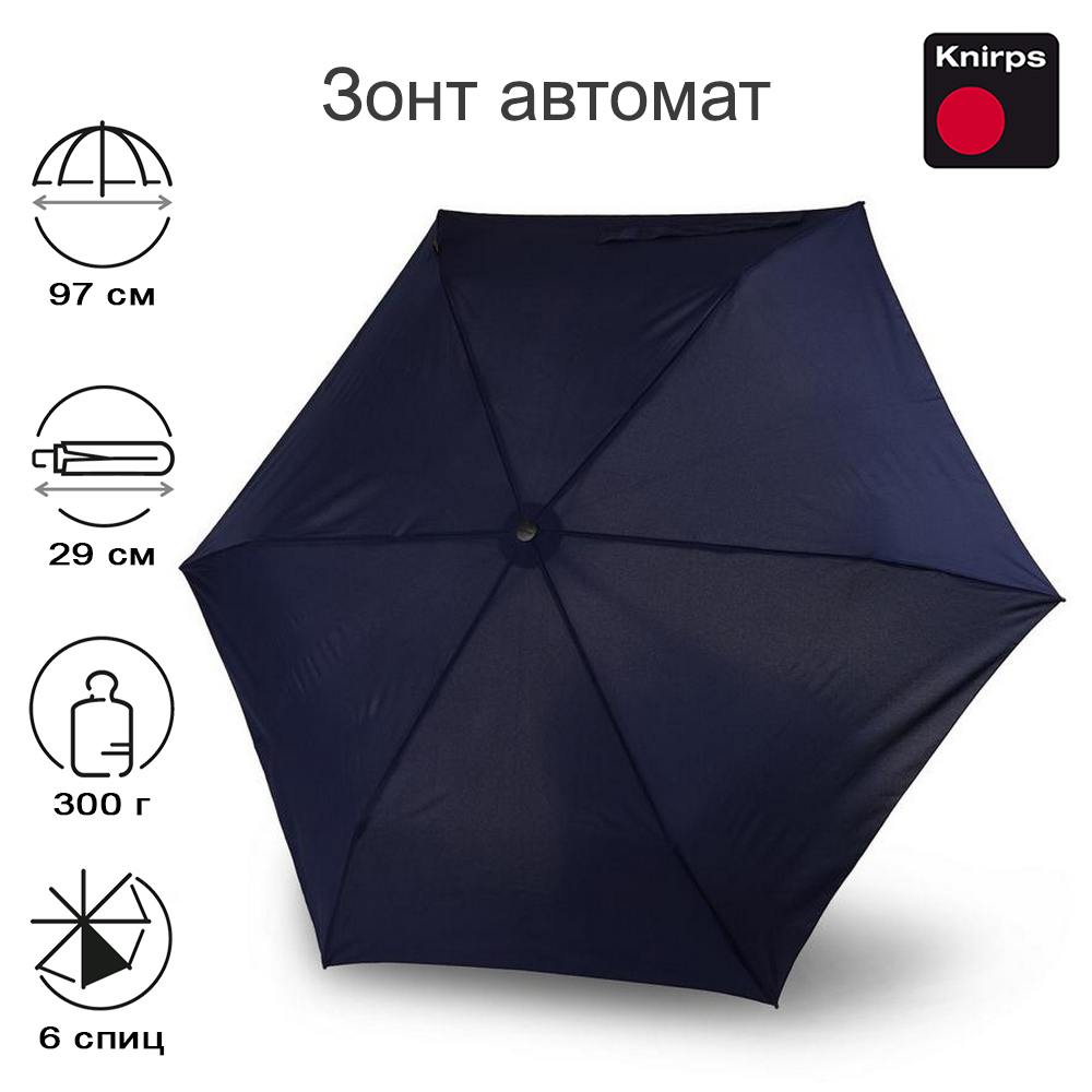Зонт Knirps мужской автомат TS.220 Slim Duomatic NAVY SAFETY 9542201200