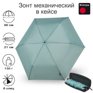 Зонт Knirps механический X4U в EVA кейсе LAKE