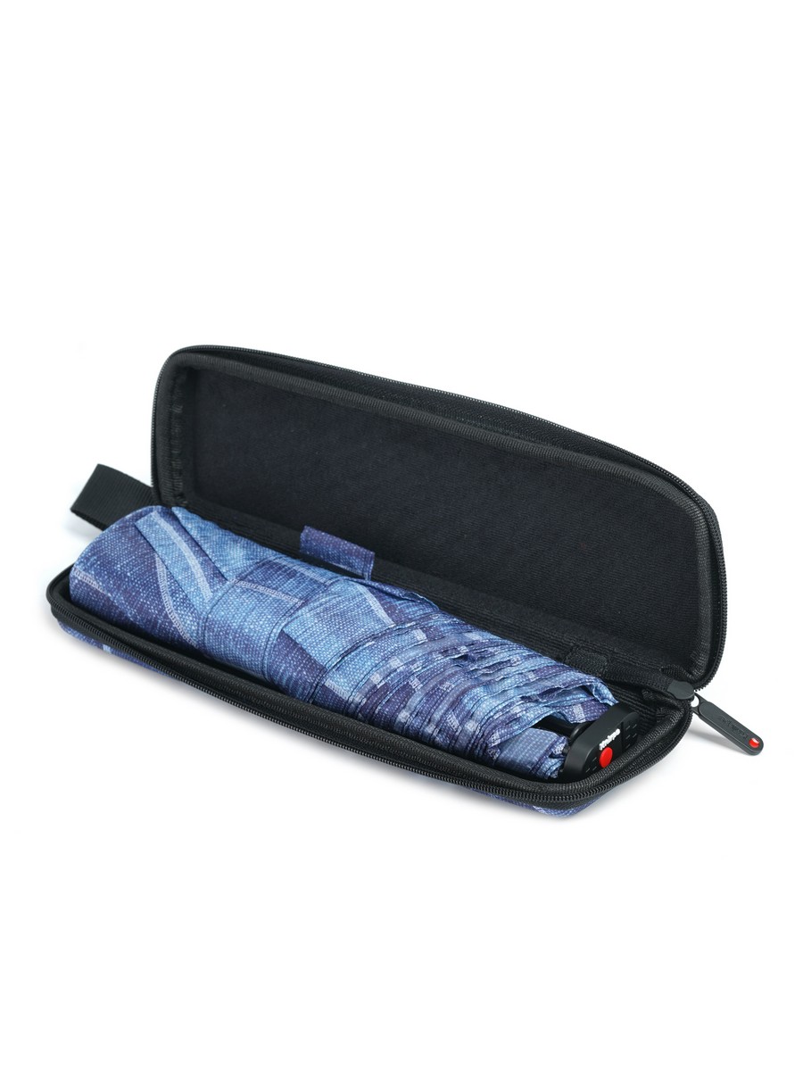 Зонт Knirps механический в кейсе X4U Ultra Light Slim Manual JEANS WITH HEATSHIELD 95 6030 88692 — изображение 3