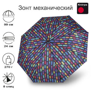 Зонт Knirps механический A.050 Medium Manual CREATE BLACK