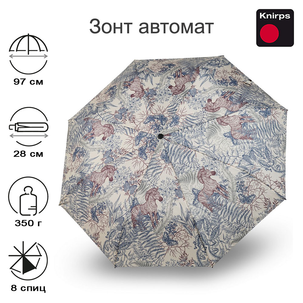 Зонт Knirps автомат A.200 Medium Duomatic SAVANNAH COBALT 95 7201 8895