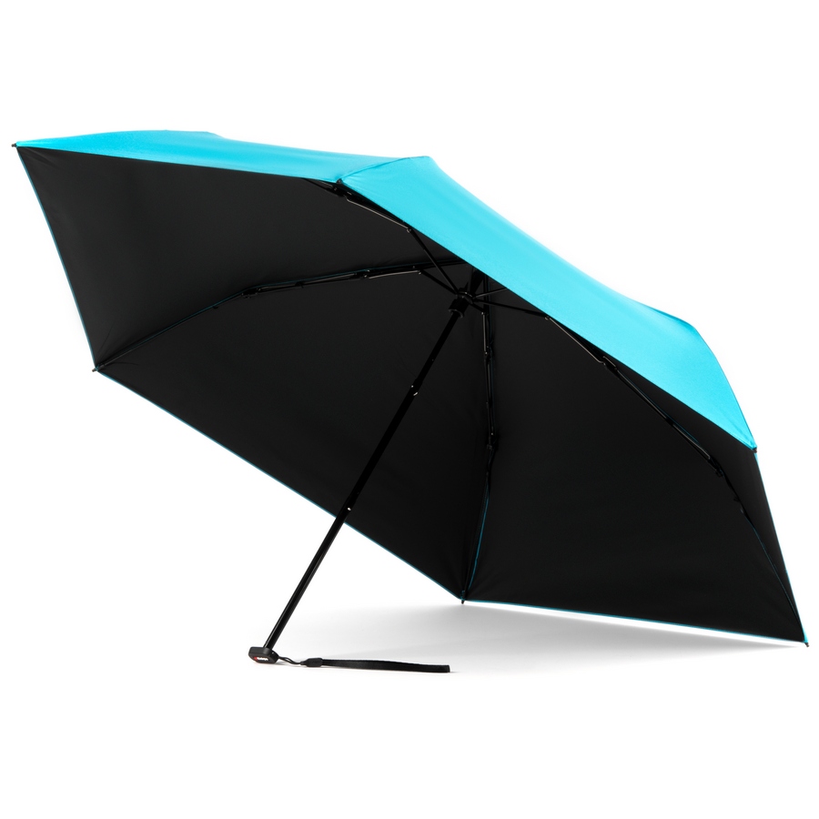 Зонт Knirps механический US.050 Ultra Light Slim Manual TURQUOISE WITH BLACK COATING UV PROTECTION — изображение 3