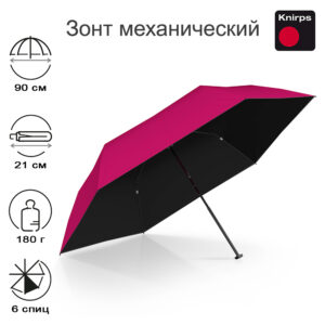 Зонт Knirps механический US.050 Ultra Light Slim Manual LOVE WITH UV COATING AND HEATSHIELD