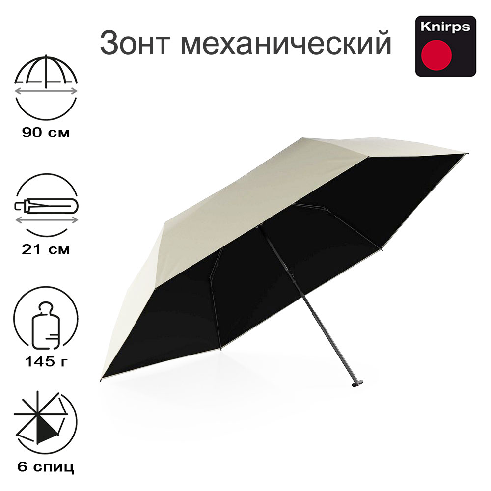 Зонт Knirps механический US.050 Ultra Light Slim Manual MOSS WITH HEATSHIELD 95 0050 88712
