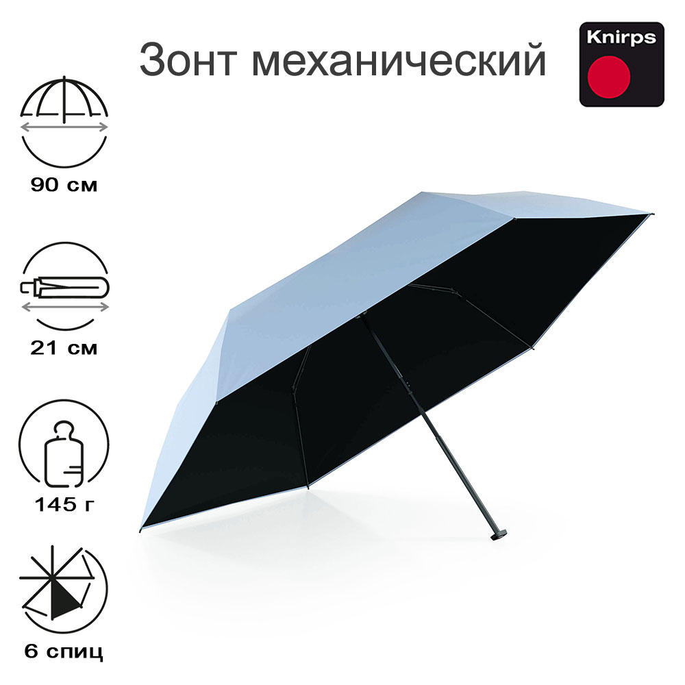 Зонт Knirps механический US.050 Ultra Light Slim Manual MALIBU WITH HEATSHIELD 95 0050 88722