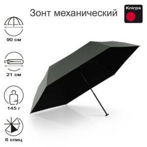 Зонт Knirps механический US.050 Ultra Light Slim Manual MOSAIC AGAVE WITH HEATSHIELD 95 0050 88742
