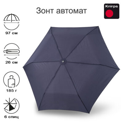 Зонт Knirps автомат U.200 Ultra Light Medium Duomatic NAVY