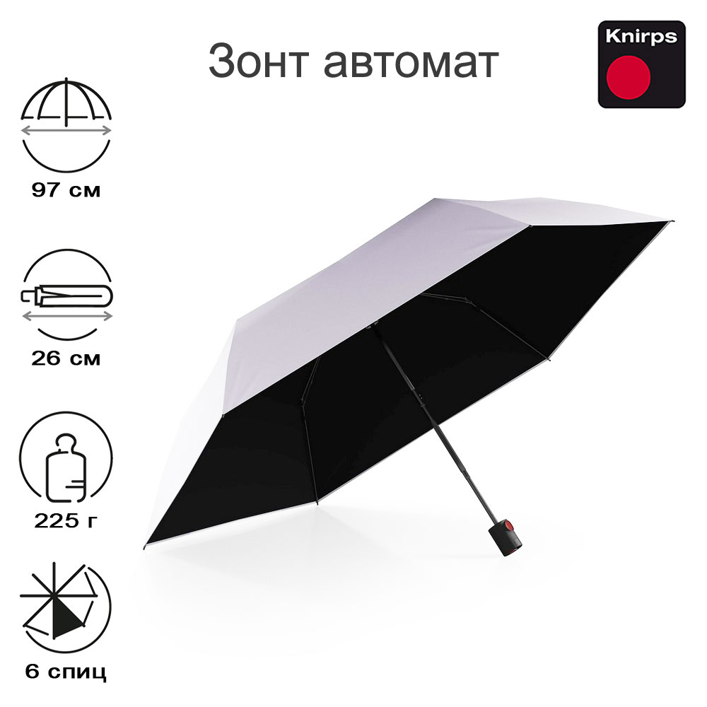 Зонт Knirps автомат U.200 Ultra Light Duomatic LILAC WITH BLACK COATING 95 2200 17502