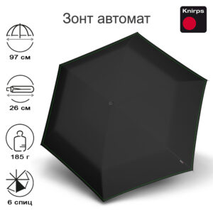 Зонт Knirps автомат U.200 Ultra Light Medium Duomatic NEON BLACK