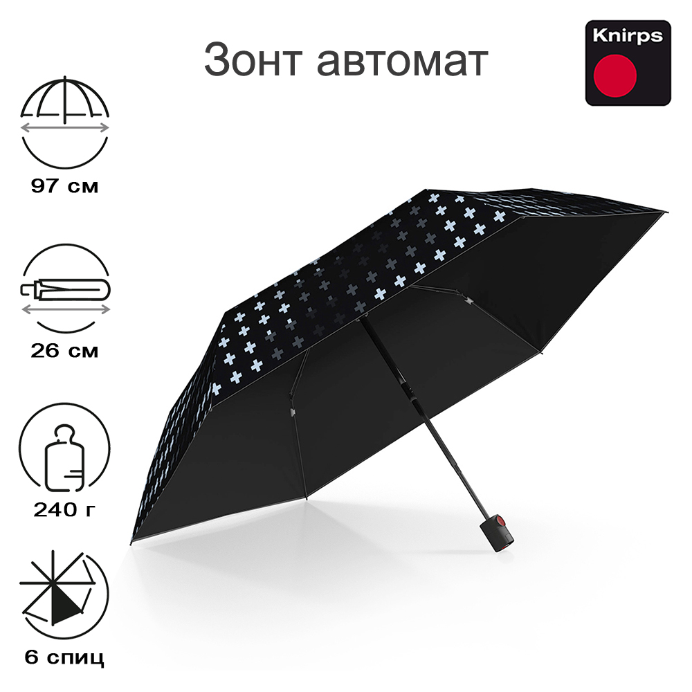 Зонт Knirps автомат U.200 Ultra Light Medium Duomatic THINK WITH UV COATING AND HEATSHIELD