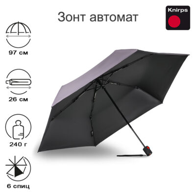Зонт Knirps автомат U.200 Ultra Light Medium Duomatic MAUVE WITH UV COATING AND HEATSHIELD
