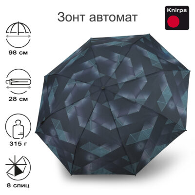Зонт Knirps автомат T.200 Medium Duomatic SYMPHONY BLACK