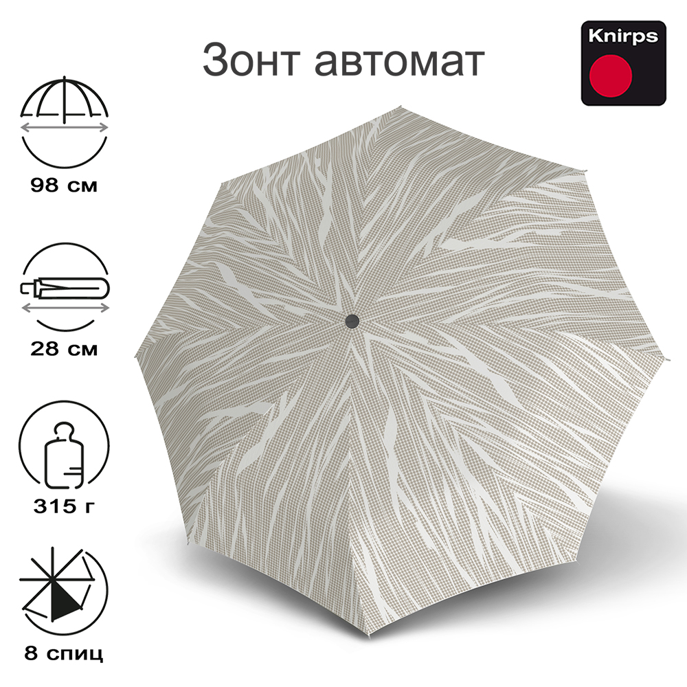 Зонт Knirps автомат T.200 Medium Duomatic LIANA NATURE
