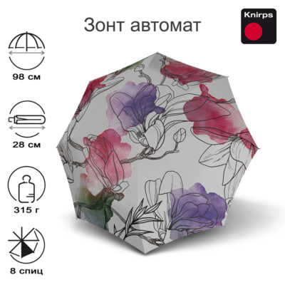 Зонт Knirps автомат T.200 Medium Duomatic IRIS PINK 95 3201 8880