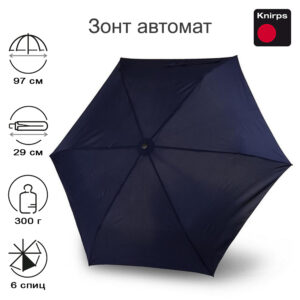Зонт Knirps мужской автомат TS.220 Slim Duomatic NAVY SAFETY 9542201200