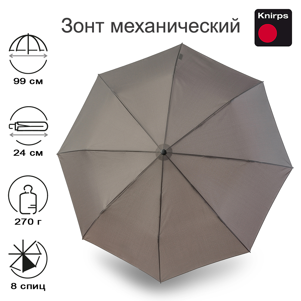 Зонт Knirps механический A.050 Medium Manual DARK GREY