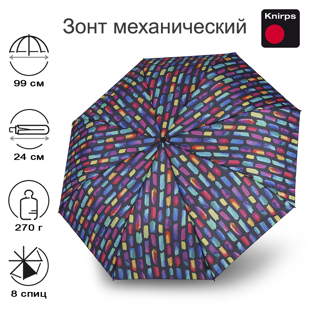 Зонт Knirps механический A.050 Medium Manual CREATE BLACK