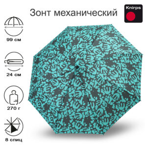 Зонт Knirps женский механический A.050 MEDIUM MANUAL ORGANIC NEPTUNE