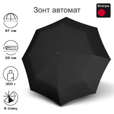 Зонт Knirps мужской автомат A.200 Medium Duomatic BLACK