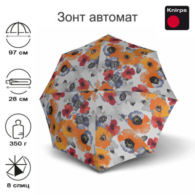 Зонт Knirps автомат A.200 Medium Duomatic POPPY 95 7201 8894
