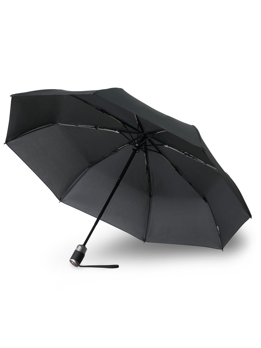 Зонт Knirps автомат C.241 Chrome Matt Medium Duomatic BLACK 95 8241 1000 — изображение 3