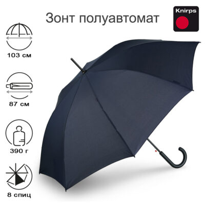 Зонт-трость Knirps полуавтомат A.760 Stick Automatic NAVY 96 7760 1201