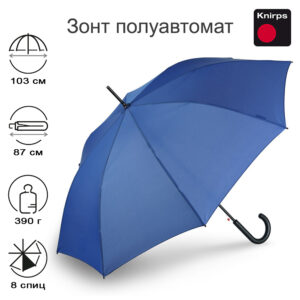 Зонт-трость Knirps полуавтомат A.760 Stick Automatic BLUE 96 7760 1211