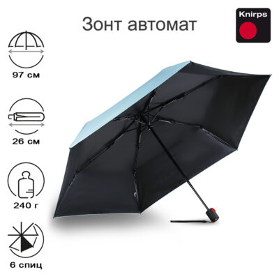 Зонт Knirps автомат U.200 Ultra Light Medium Duomatic ICE WITH BLACK COATING