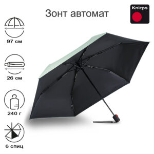 Зонт Knirps автомат U.200 Ultra Light Medium Duomatic WASABI WITH BLACK COATING