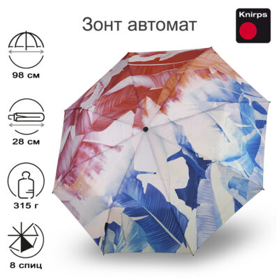 Зонт Knirps автомат T.200 Medium Duomatic DOMINO BLUE