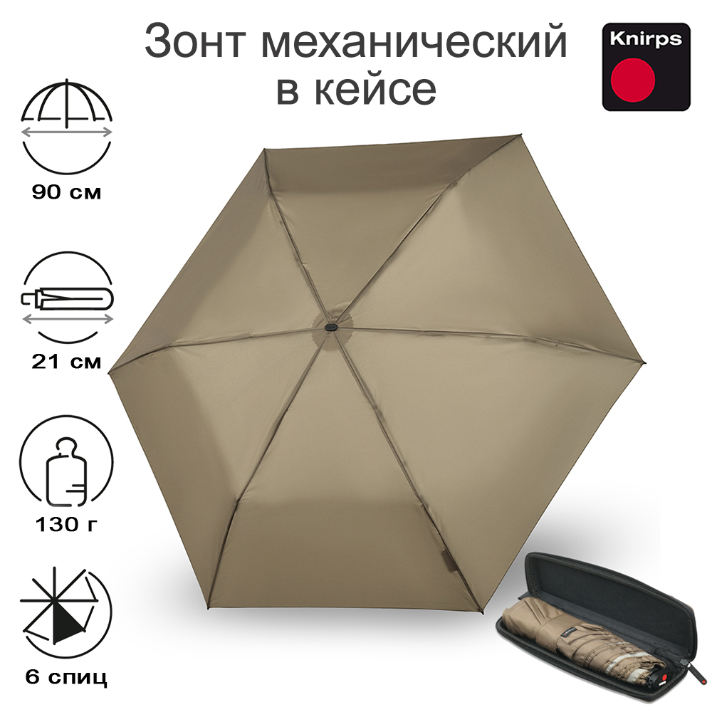 Зонт Knirps механический X4U в EVA кейсе OLIVE