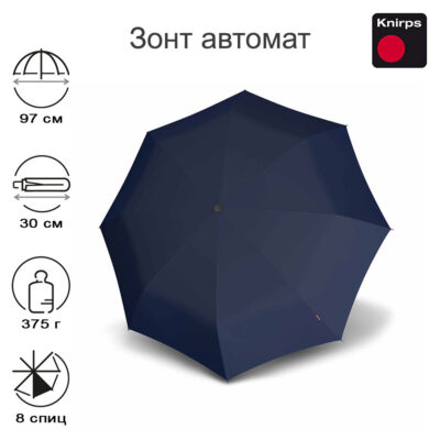 Зонт Knirps автомат C.241 Chrome Matt Medium Duomatic NAVY 95 8241 1201