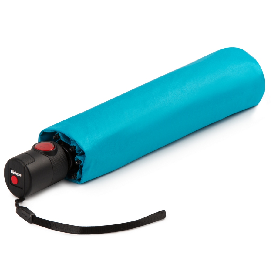 Зонт Knirps автомат U.200 Ultra Light Medium Duomatic TURQUOISE WITH BLACK COATING INSIDE UV PROTECTION HEATSHIELD — изображение 3