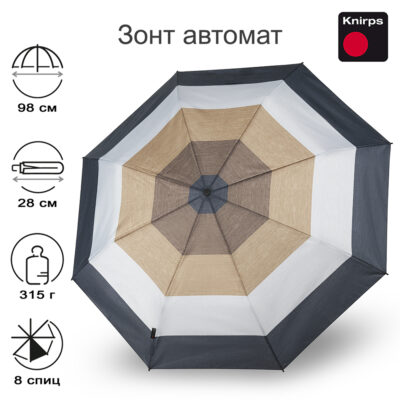 Зонт Knirps автомат T.200 Medium Duomatic CLASSICS BLACK