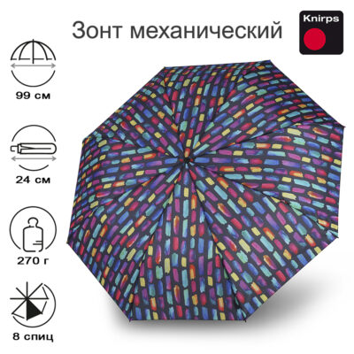 Зонт Knirps механический A.050 Medium Manual CREATE BLACK