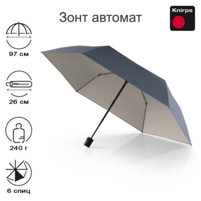 Зонт Knirps автомат U.200 ultra light duomatic HARBOR WITH IVORY HEAT SHIELD