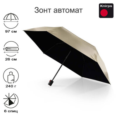 Зонт Knirps автомат U.200 ultra light duomatic METALLIC WITH HEAT SHIELD